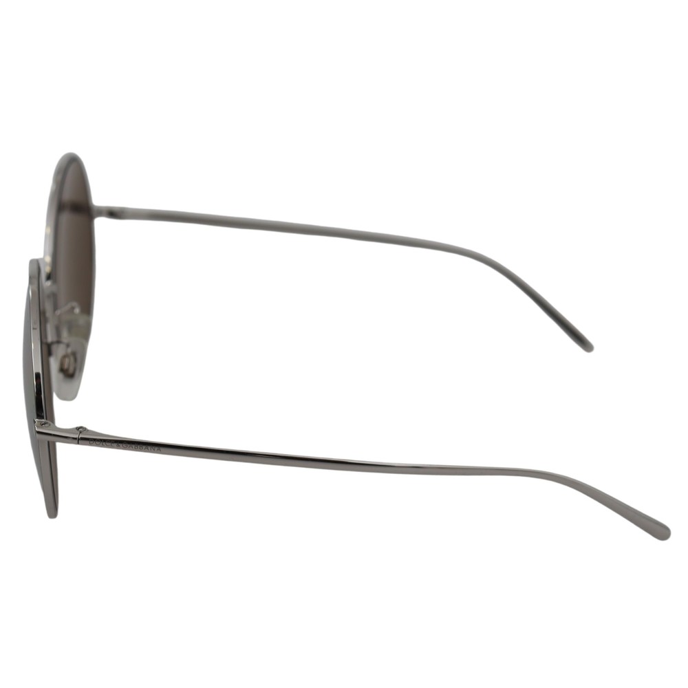 Dolce & Gabbana Silver Plated Round Gray Le nses Women Sunglasses - Picture 2 of 3